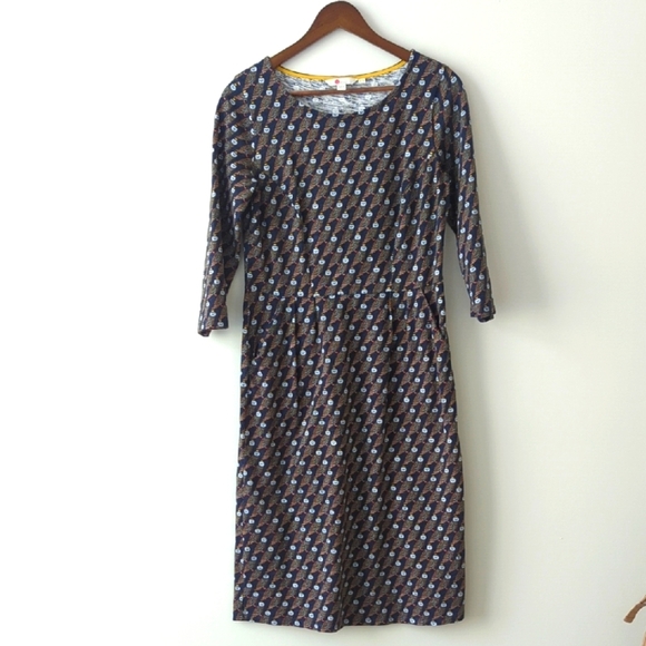 Boden Dresses & Skirts - Boden Navy Regal Owl Penny Jersey Dress Size 8L